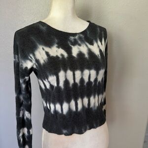DKNY Jeans Tie Dye Long Sleeve Cropped  Sweater Size XS